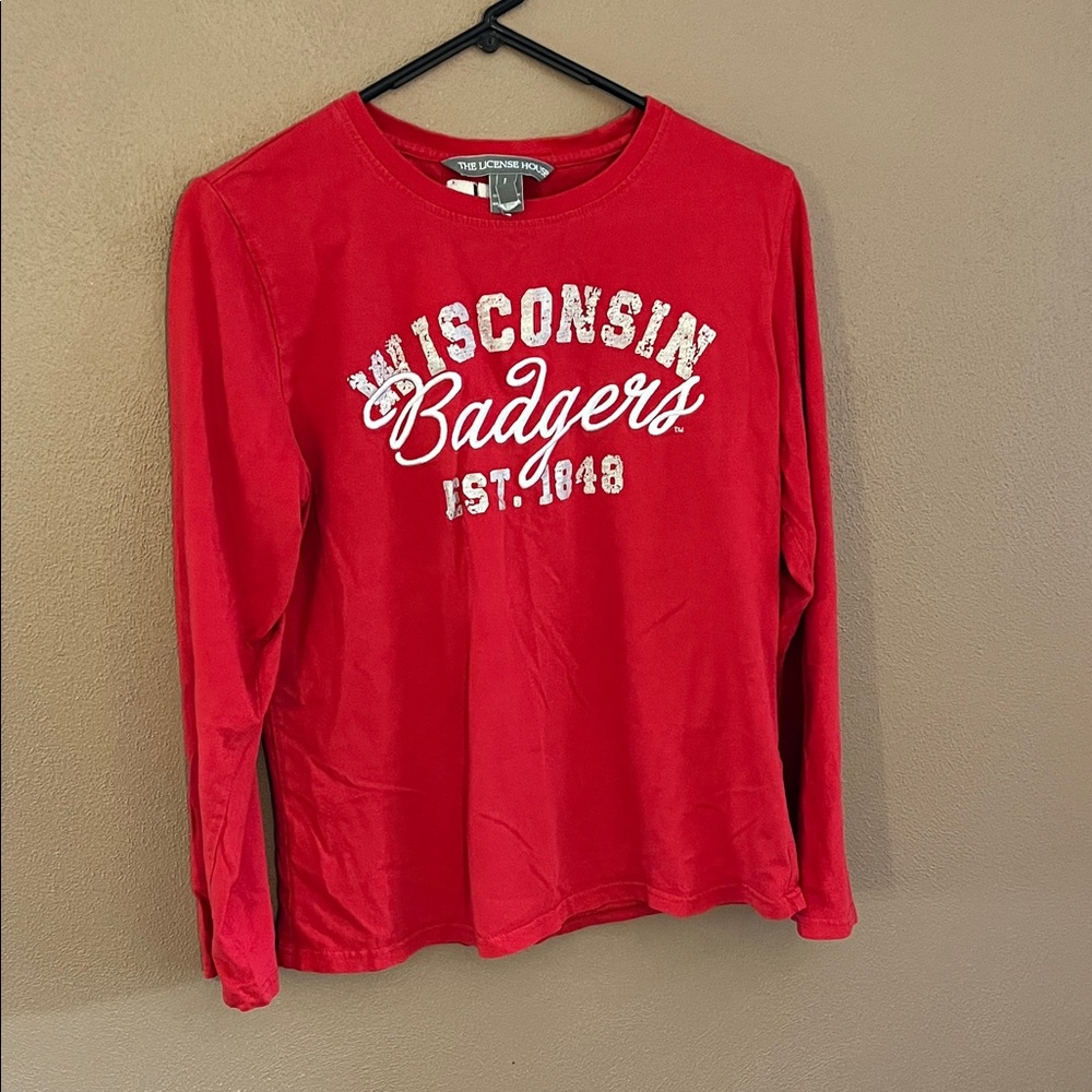 Red Wisconsin Badgers Long Sleeve Tee